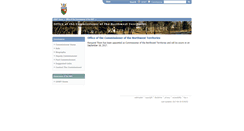 Desktop Screenshot of commissioner.gov.nt.ca