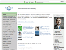 Tablet Screenshot of justice.gov.nl.ca