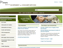 Tablet Screenshot of doingbusiness.mgs.gov.on.ca