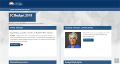 Desktop Screenshot of bcbudget.gov.bc.ca