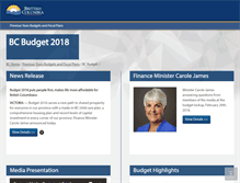 Tablet Screenshot of bcbudget.gov.bc.ca