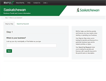Tablet Screenshot of bizpal.gov.sk.ca