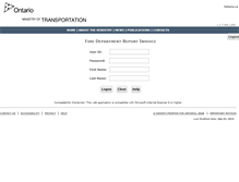 Tablet Screenshot of fdri.mto.gov.on.ca