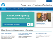 Tablet Screenshot of gov.nt.ca