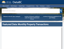 Tablet Screenshot of data.gov.bc.ca