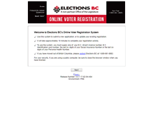 Tablet Screenshot of eregister.electionsbc.gov.bc.ca