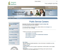 Tablet Screenshot of careers.gov.sk.ca