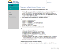 Tablet Screenshot of earlychildhoodeducator.gov.bc.ca