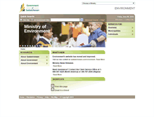 Tablet Screenshot of environment.gov.sk.ca