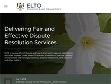 Tablet Screenshot of elto.gov.on.ca