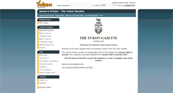 Desktop Screenshot of gazette.gov.yk.ca