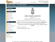 Tablet Screenshot of gazette.gov.yk.ca