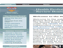 Tablet Screenshot of hprb.gov.bc.ca
