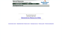 Tablet Screenshot of geosurv.gov.nl.ca