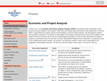 Tablet Screenshot of economics.gov.nl.ca