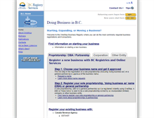 Tablet Screenshot of onestop.gov.bc.ca