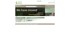 Desktop Screenshot of agriculture.gov.sk.ca