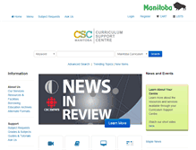 Tablet Screenshot of library.edu.gov.mb.ca