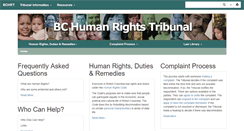 Desktop Screenshot of bchrt.gov.bc.ca